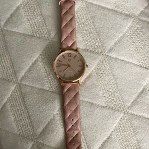 Womens Mauve faux leather watch